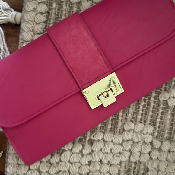 River Island Hot Pink Barbicore Clutch wristlet NWT - Picture 4 of 6